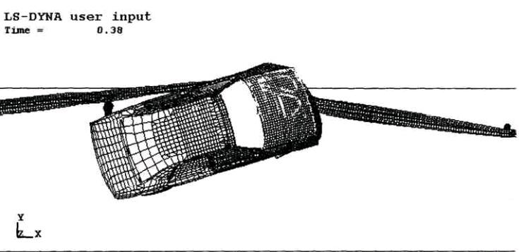圖4. 10轎車越出護欄的情況